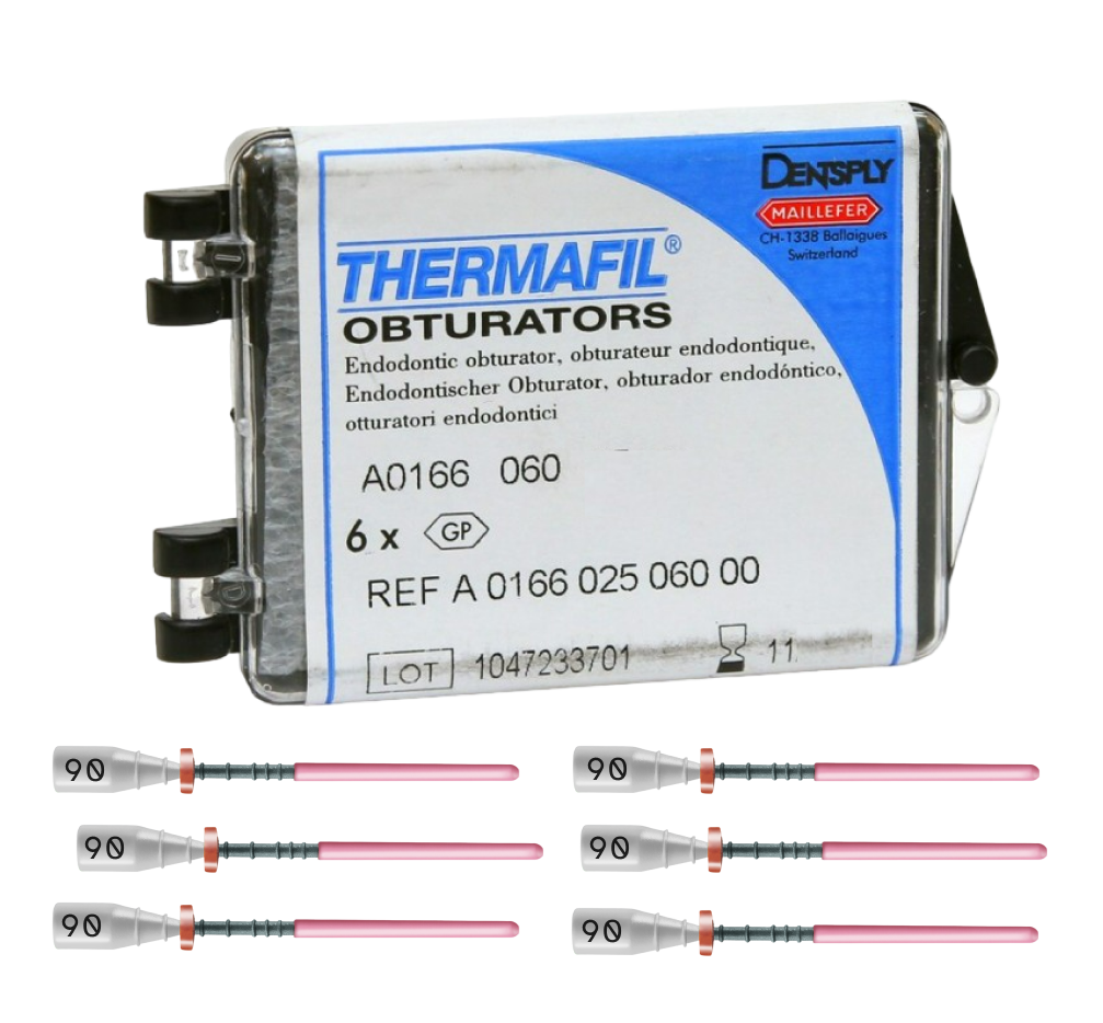 Thermafil - обтураторы (25 мм, ISO 90, 6 шт.)