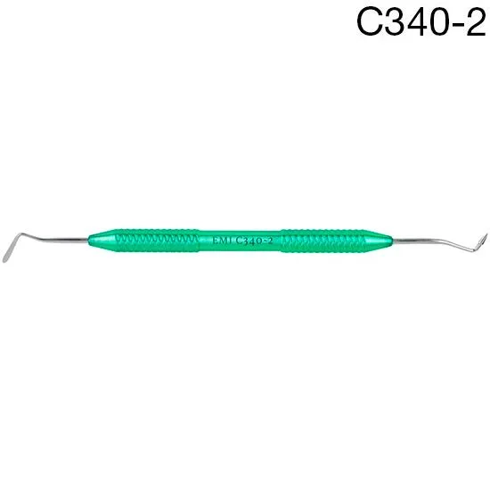 Штопфер-гладилка C340-2, фиссурный штопфер-пуля с медиальной узкой каплевидной гладилкой, ЭМИ
