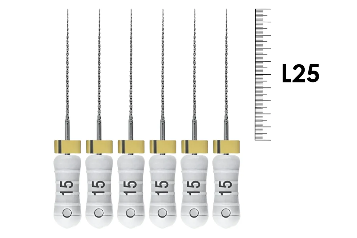 C+File 25мм №015 (6 шт), Dentsply Sirona - ручные файлы, в стерильном блистере