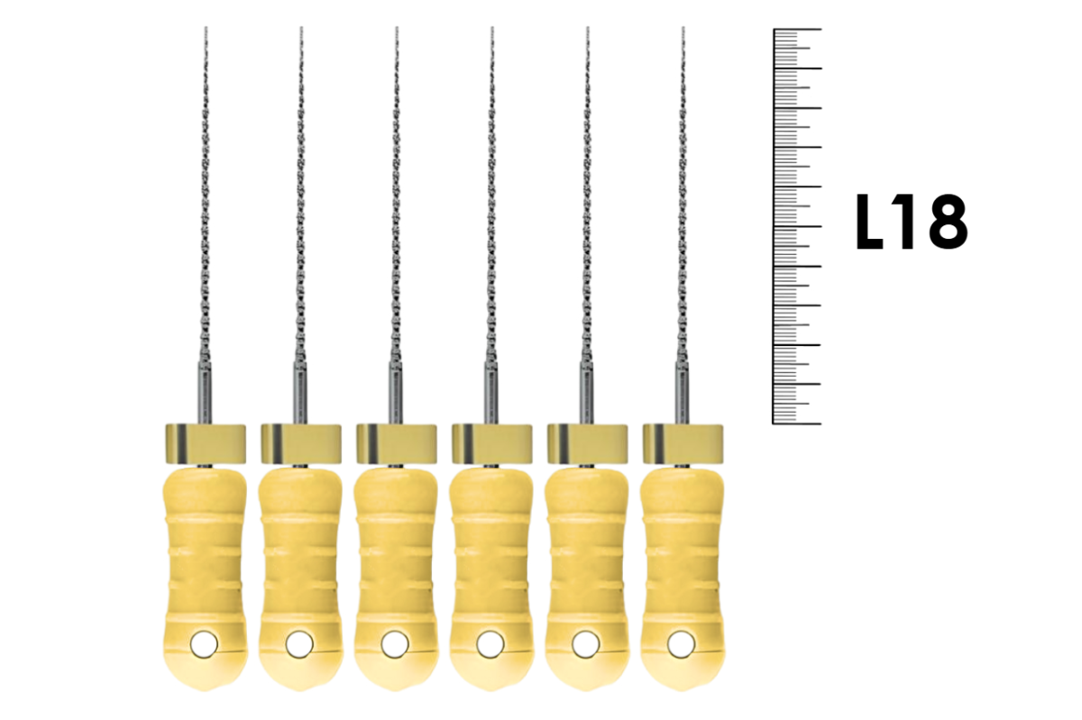 C+File 18мм №020 (6 шт), Dentsply Sirona - ручные файлы, в стерильном блистере