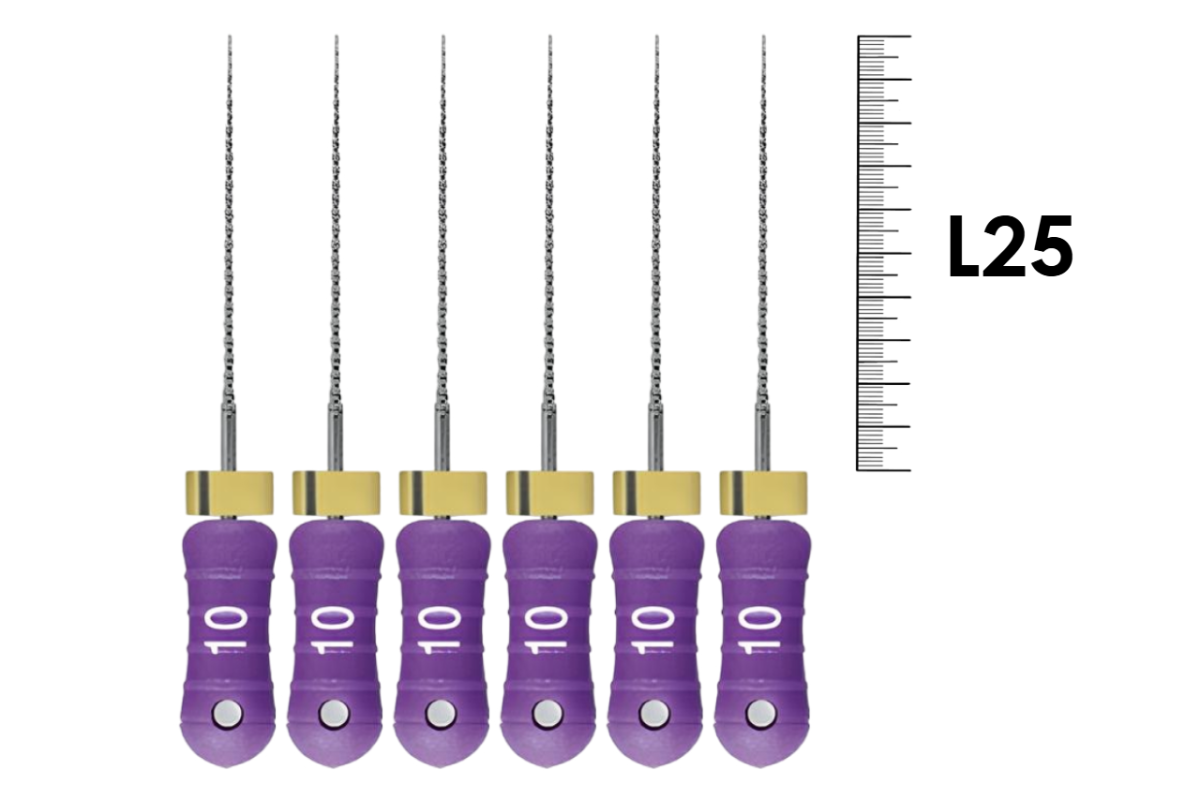C+File 25мм №010 (6 шт), Dentsply Sirona - ручные файлы, в стерильном блистере