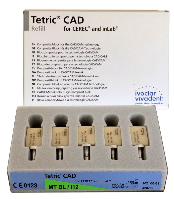Tetric CAD CEREC/inLab MT A1 C14/5 Композитные блоки, 692152