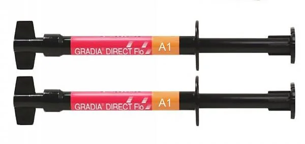 Gradia Direct Flo (2шпр.х1,5г) цвет A1, GC Corporation, Gradia Direct Flo, жидкотекучая Градия, Градия Фло, текучий светоотверждаемый композит