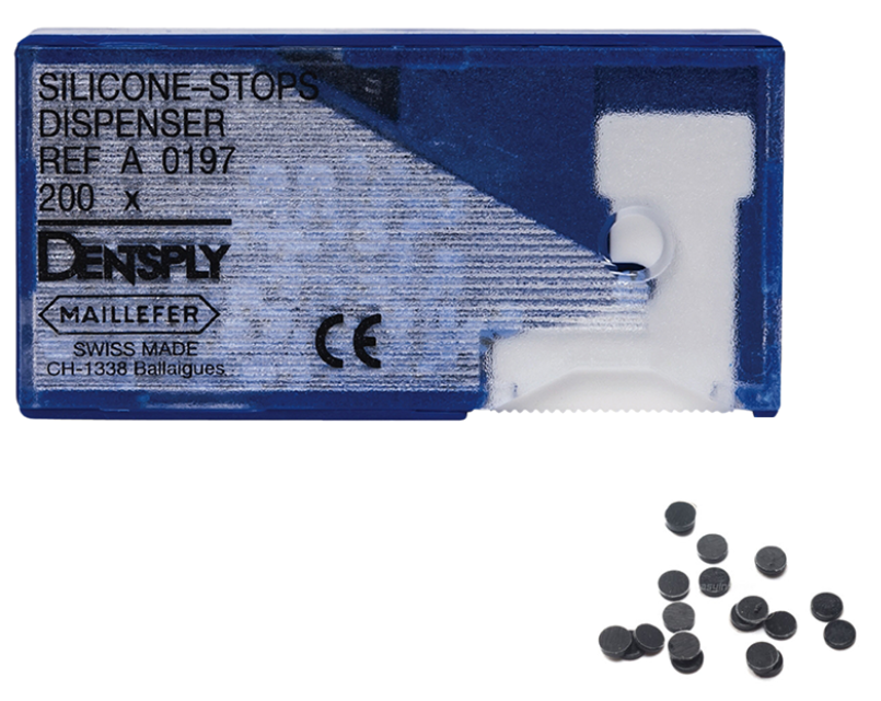 Силиконовые стопперы черные в диспенсере (200 шт), Dentsply Sirona - аксессуары для эндодонтии