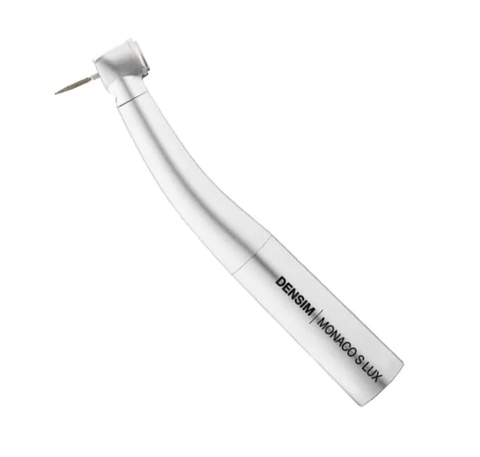 Densim Monaco S LUX - турбинный наконечник с LED подсветкой, 3-х точечным спреем, с мини-головкой, с переходником
