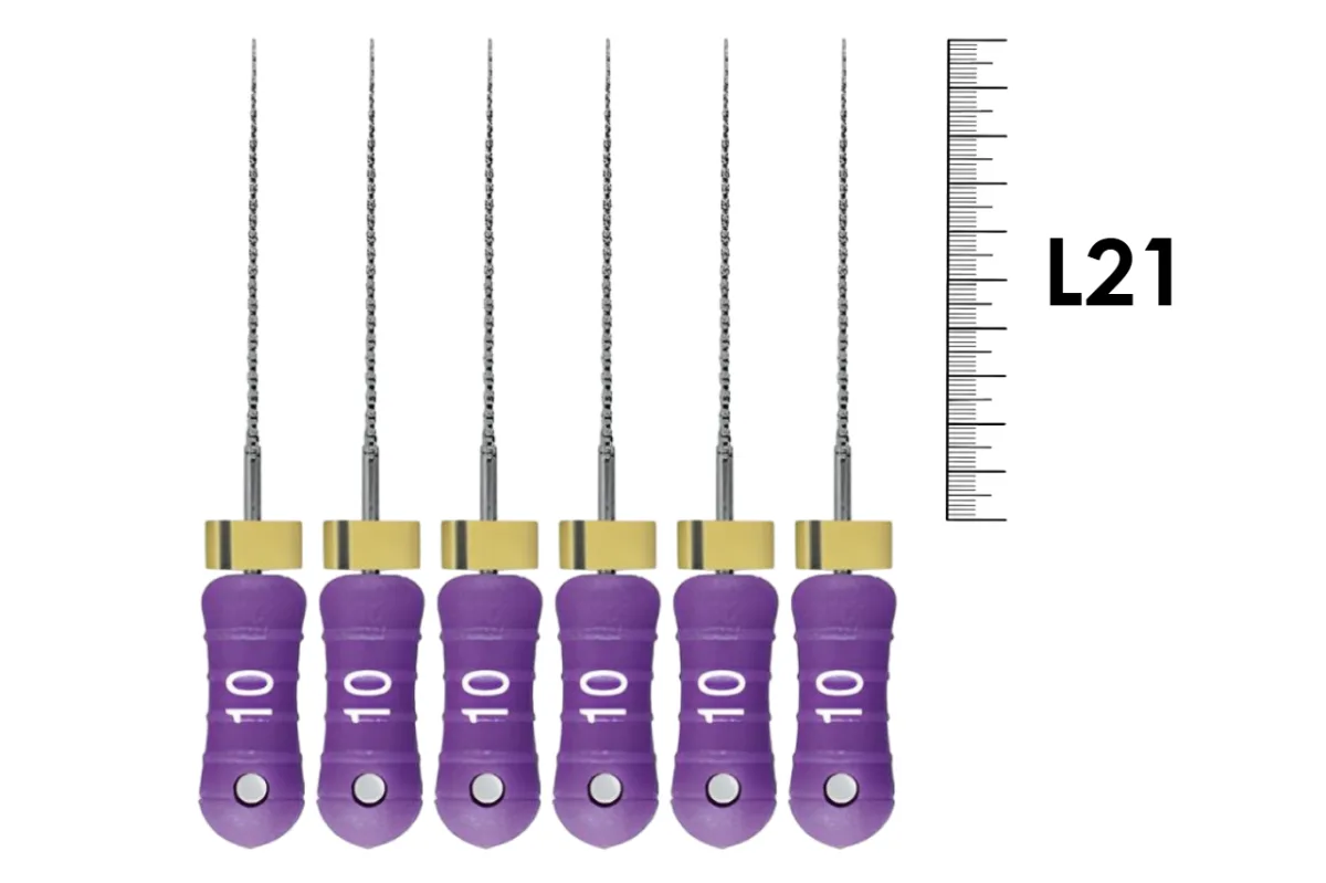 C+File 21мм №010 (6 шт), Dentsply Sirona - ручные файлы, в стерильном блистере