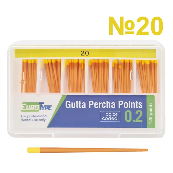 Гуттаперчи конус 02 №20, (120ш) EuroType