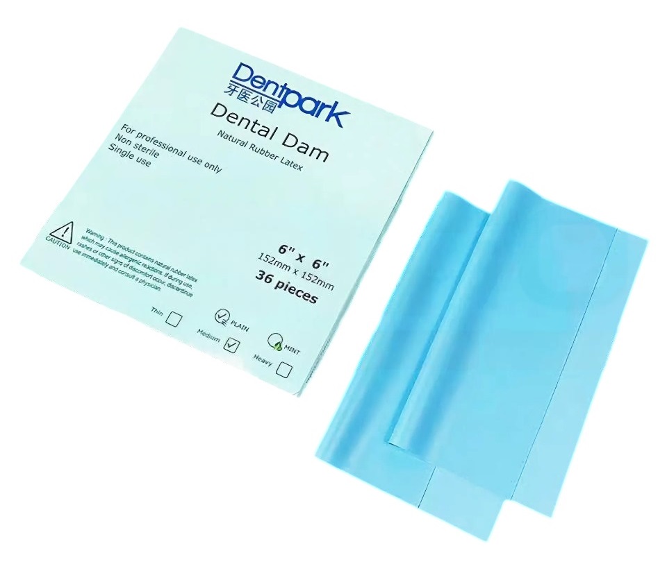 Листы латексные для коффердама Dental DAM Dentpark, средняя плотность, 152x152мм, (36 шт)