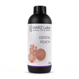 Фотополимер Harz Labs Dental Peach для LCD/DLP принтеров, бледно-оранжевый - (1л.)