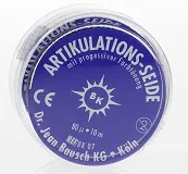 BK 07 артикуляционный шелк  ролик 10 м х 16мм  , 80 мкм, синий