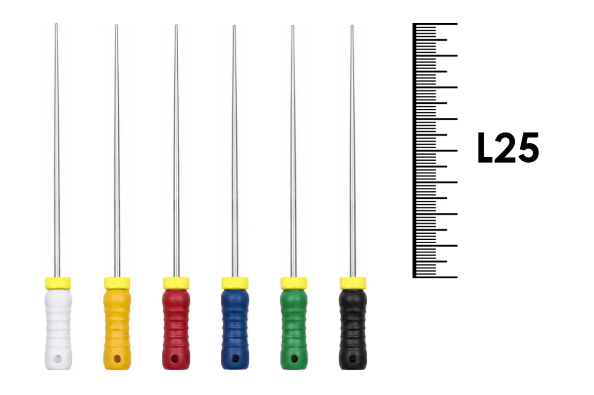 Spreader NiC 25мм №15-40 (6 шт) - спредер, инструмент эндодонтический, ассорти