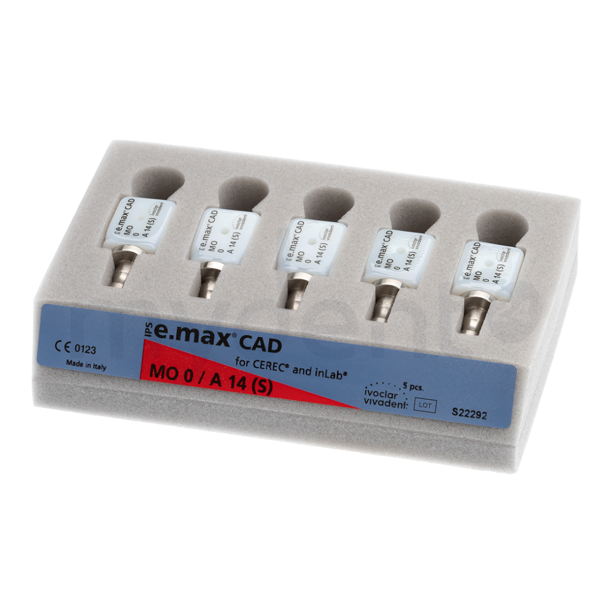 IPS e.max CAD CER/inLab MO 0 A14 (S)/5 Блоки из стеклокерамики, 644357