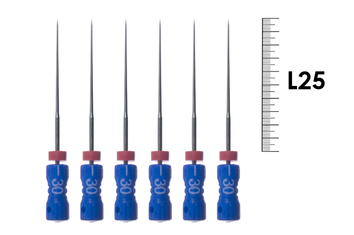 Finger Spreader (Фингер Спредер) L25 .02 №30 (6 шт), MICRO-MEGA - спредер, сталь, инструменты эндодонтические