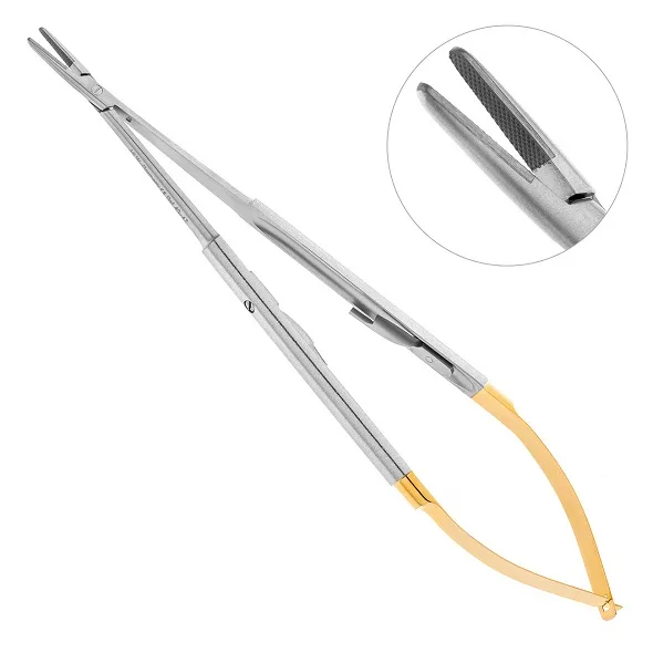 Иглодержатель-микро прямой Micro-Nadelhalter TC, 18 см 40-47*