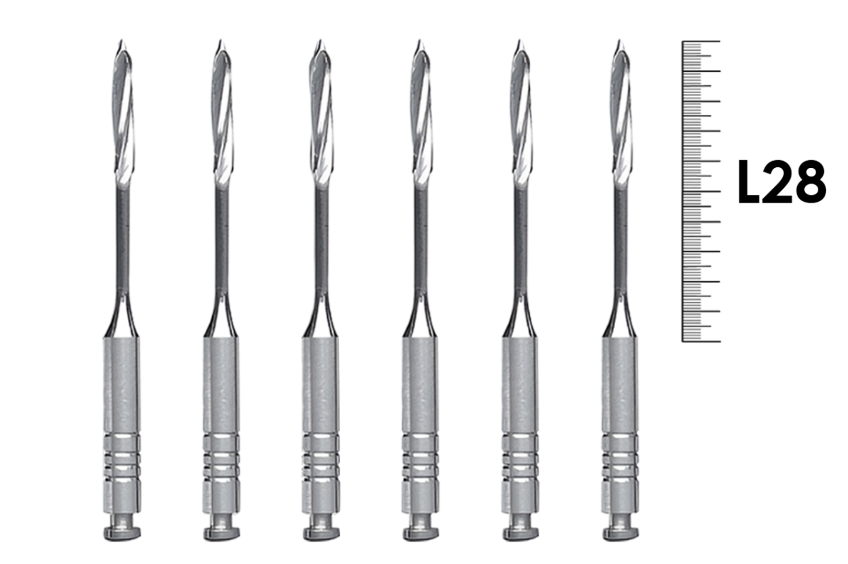 Gates RA 28мм №4 (6 шт), Dentsply Sirona - дрильборы, расширитель устьев корневых каналов, машинный