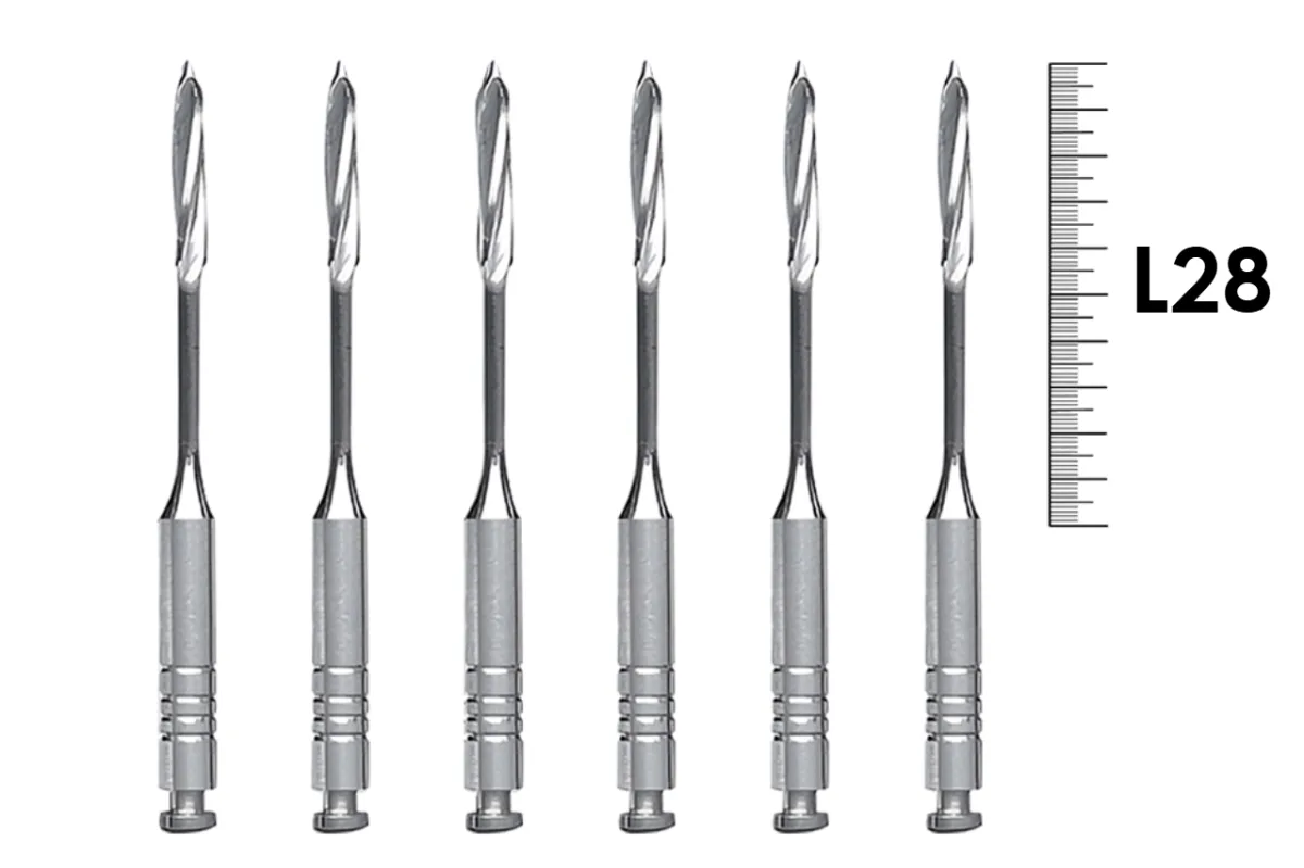 Gates RA 28мм №4 (6 шт), Dentsply Sirona - дрильборы, расширитель устьев корневых каналов, машинный