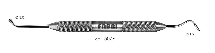 Штопфер-конденсатор 1507F, ручка d 10 мм, Fabri - двусторонний