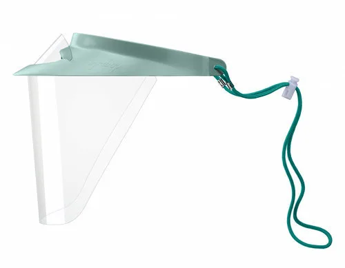 Op-d-op face shield (i) экраны защитные с козырьком для лица из пластмассы светло-зеленый