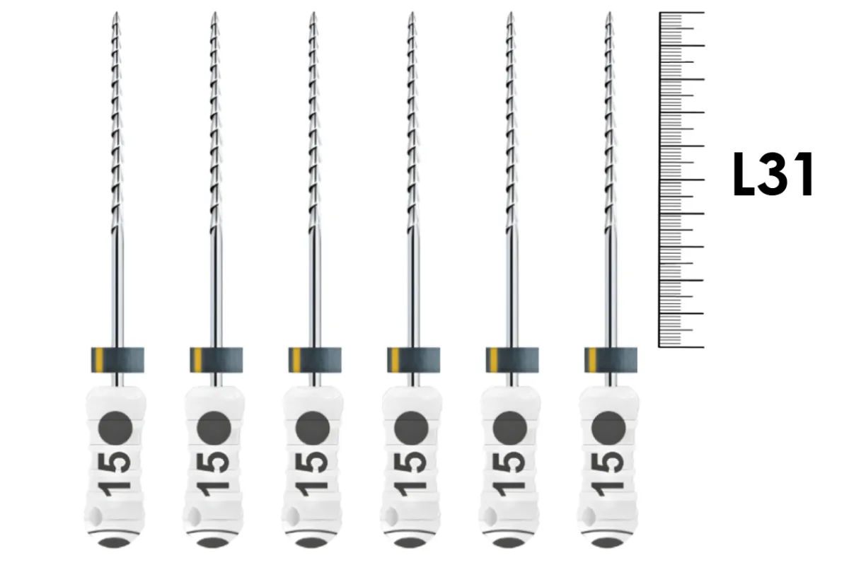 H-Files Dentsply Sirona 31мм №15 (6 шт) - ручные файлы, каналорасширители