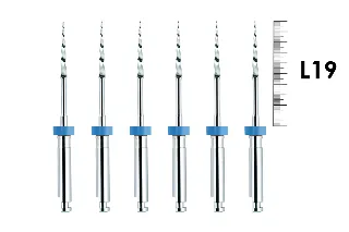 FlexMaster NiTi Introfile 19мм .11 №22 (6 шт), VDW - машинные файлы для расширения устья, никель-титан / Флекс Мастер Тейпер