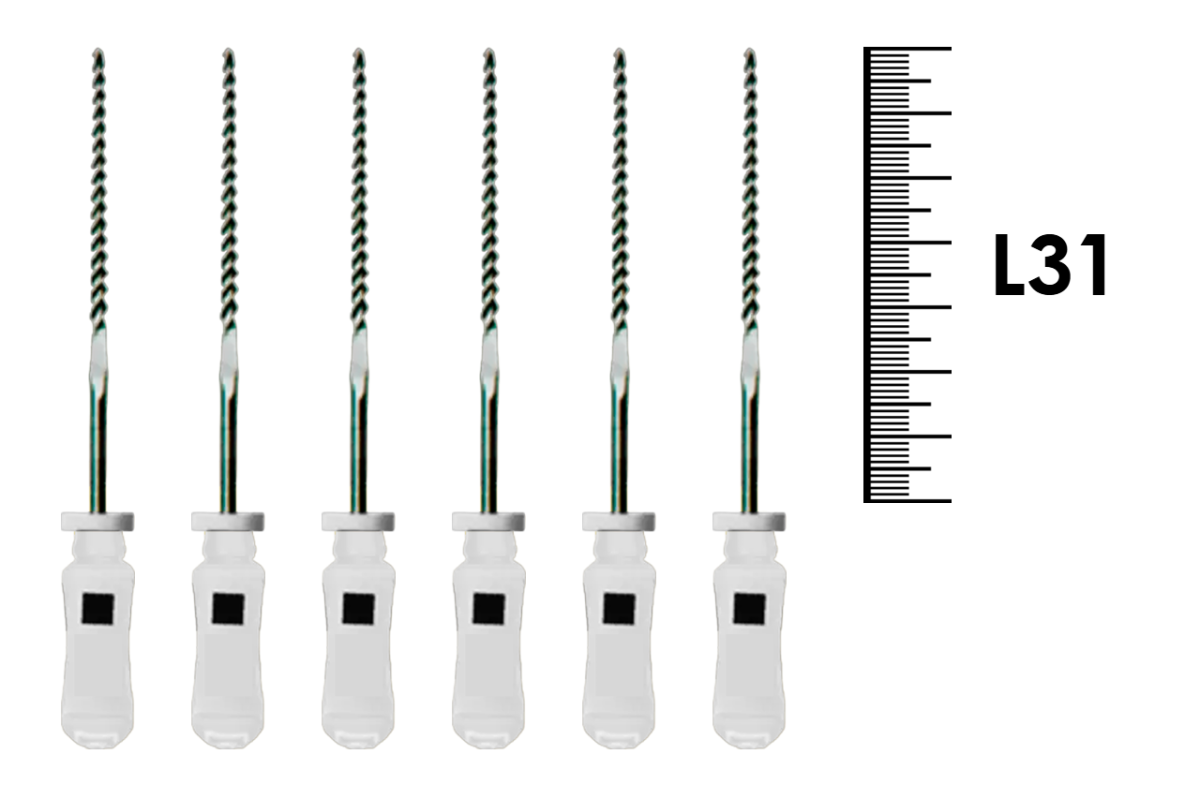 K-Flexofile ReadySteel 31мм №15 (6 шт), Dentsply Sirona - ручные файлы, каналорасширители, укороченный шаг, стерильный блистер
