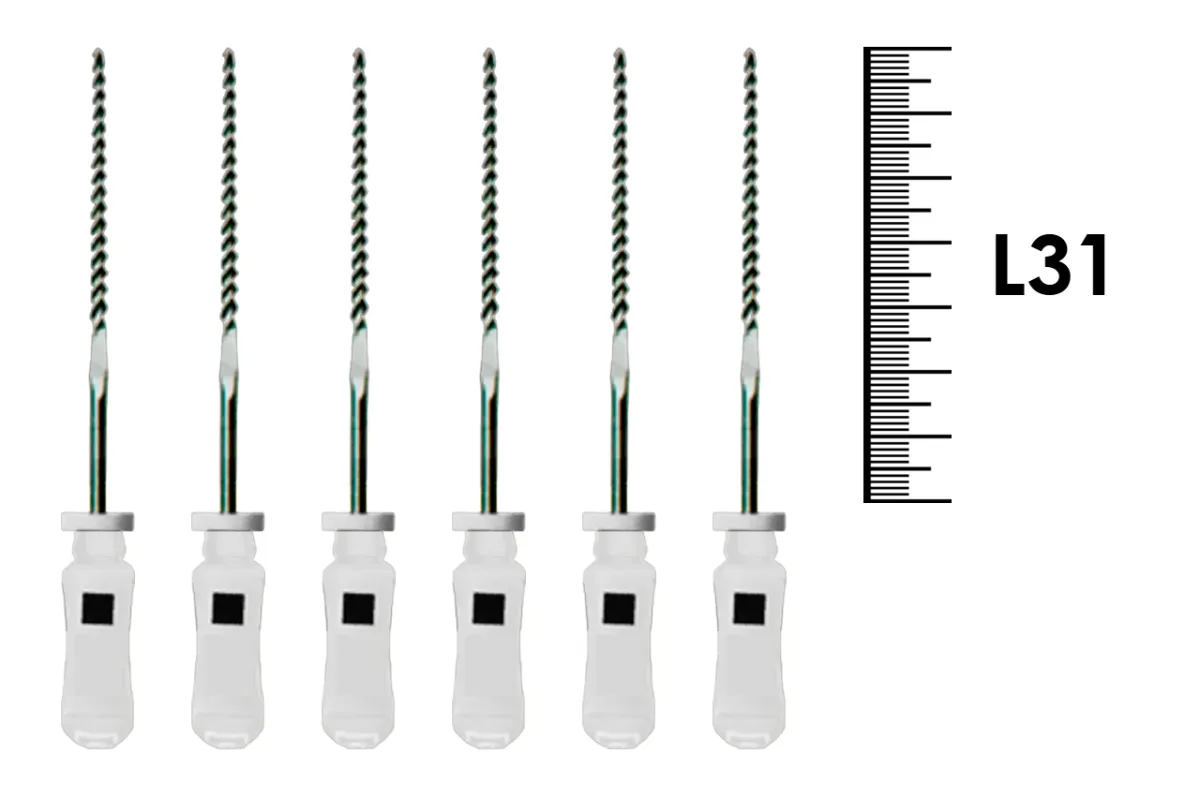 K-Flexofile ReadySteel 31мм №15 (6 шт), Dentsply Sirona - ручные файлы, каналорасширители, укороченный шаг, стерильный блистер
