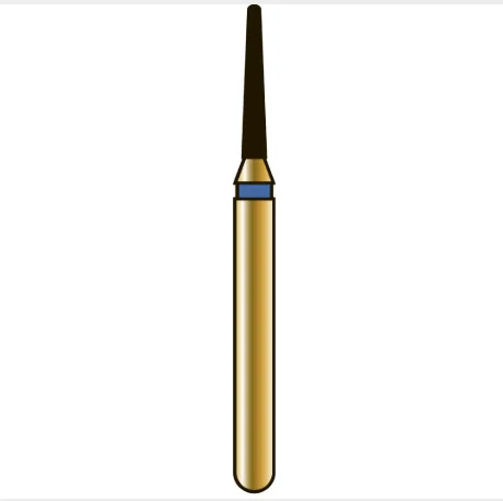 G855 конический с закругленным торцом, длина 6 мм, ISO 010, хвостовик FG ISO 313, зернистость 105, синее кольцо (5 шт.), Diatech - бор алмазный