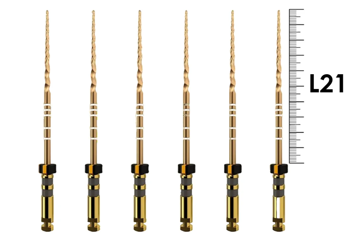 ProTaper Gold 21мм F4 (6 шт), Dentsply Sirona - машинные файлы, стерильные, черные