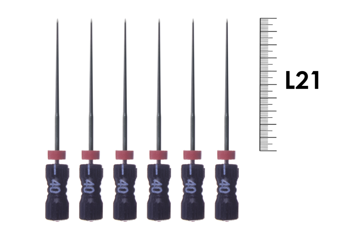 Finger Spreader (Фингер Спредер) L21 .02 №40 (6 шт), MICRO-MEGA - спредер, сталь, инструменты эндодонтические