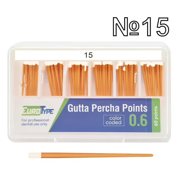 Гуттаперчи конус 06 №15, (60шт) EuroType