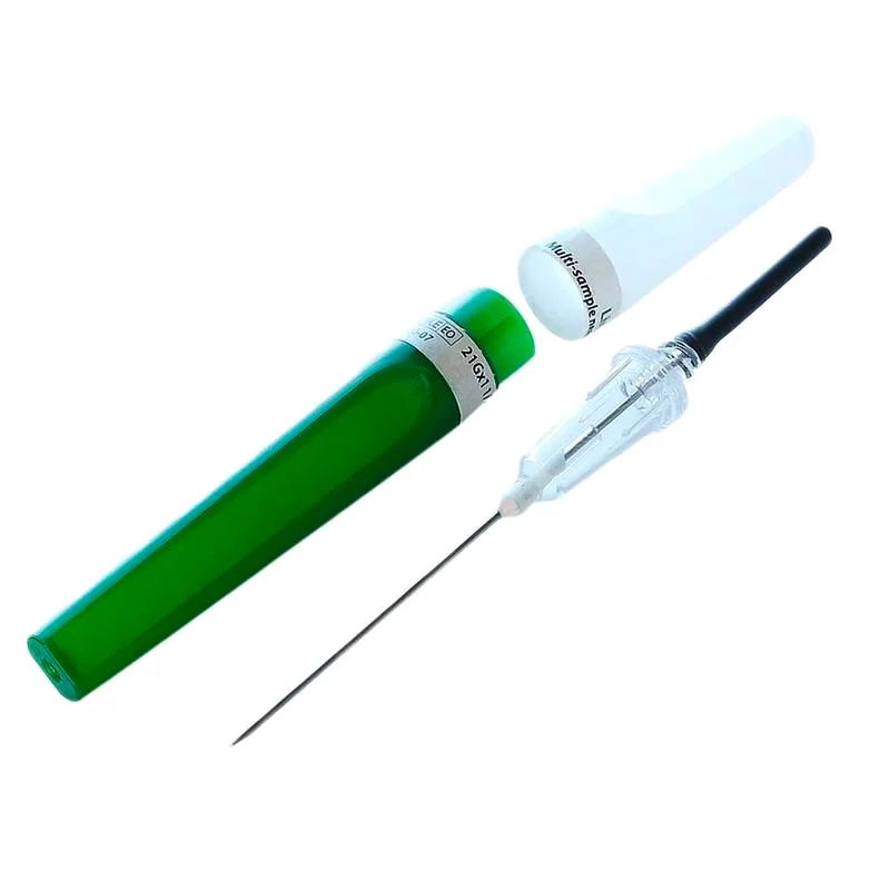Игла двусторонняя 21G 1 1/2 0.8х38мм, зеленая Lind-Vac - (100 шт.)