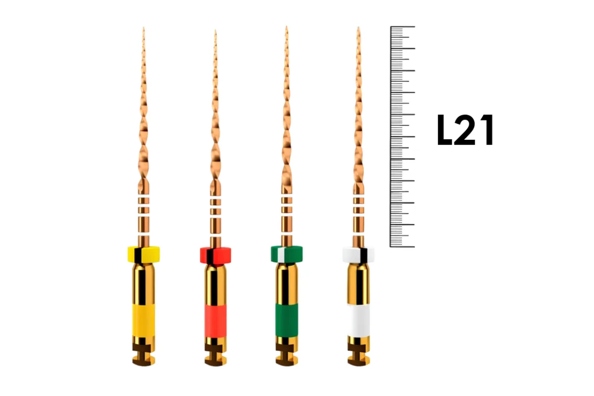 WaveOne Gold 21мм Assort (4 шт), Dentsply Sirona - машинные файлы, ассорти, никель-титан