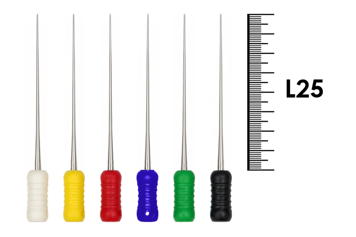 Spreaders Mani 25мм №15-40 (6 шт) - уплотнители гуттаперчи для латеральной конденсации, ассорти
