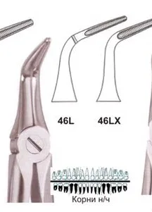 Щипцы №46L, Surgicon - для удаления корней нижней челюсти