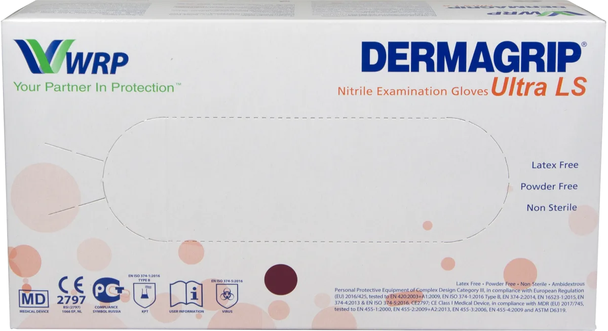 Dermagrip ULTRA LS нитриловые XS 5.5 (200 шт.)