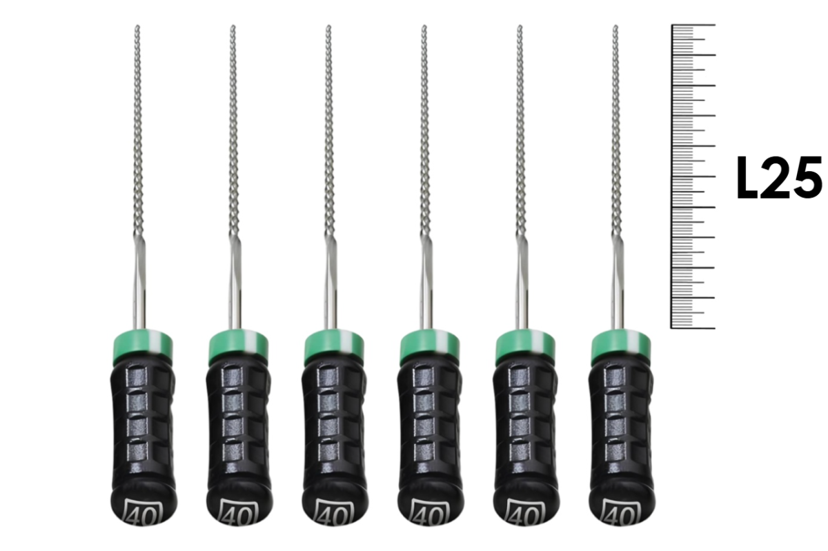 H-File M-Access 25мм №40 (6 шт), Dentsply Sirona - ручные файлы, каналорасширители