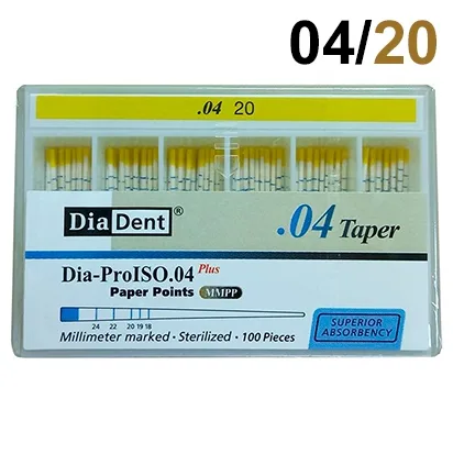 Абсорберы конусные 04 №20 (100шт) DiaDent