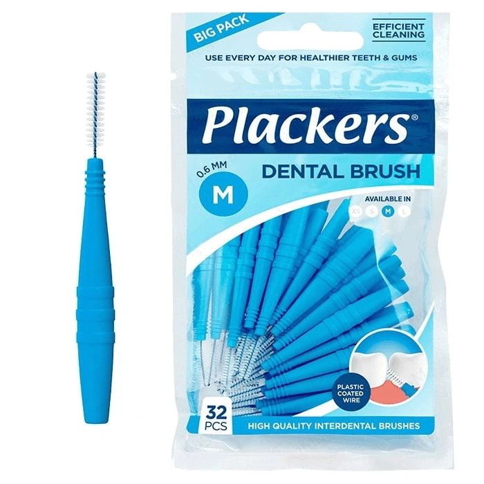 Набор ёршиков Plackers Dental Brush M (0,6 мм), 32 шт