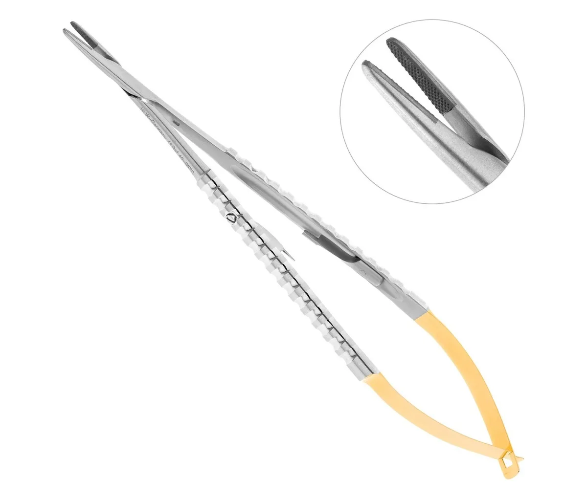 Иглодержатель хирургический прямой Micro-Nadelhalter TC, 18 см, 40-95TC*