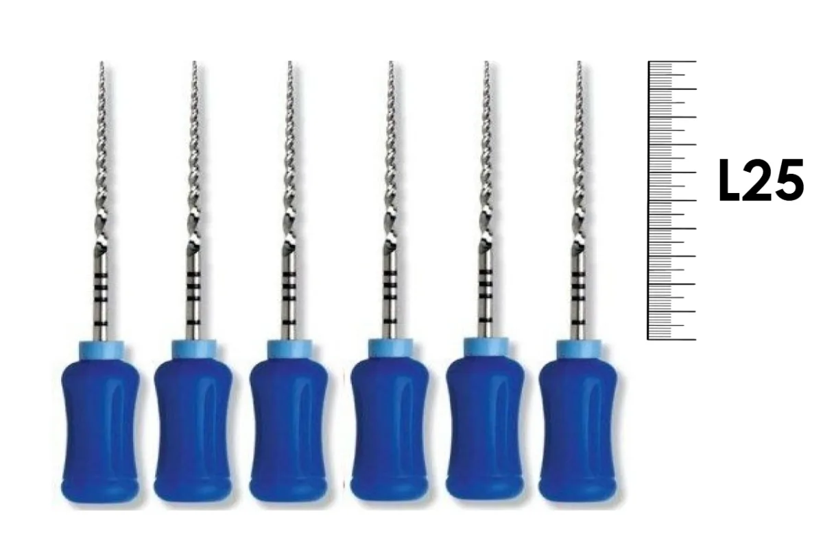 ProTaper  Univ. Hand use F3/25мм 6 шт. - ручной файл с прогрессирующей конусностью (синий).