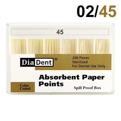 Абсорберы конусные 02 №45 (200шт.) DiaDent