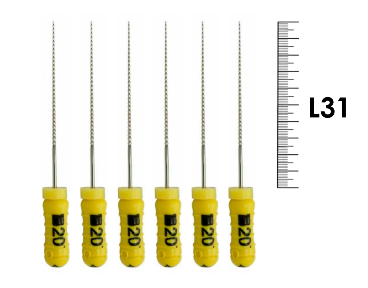 K-Reamer Pro-Endo 31мм №20 (6 шт), VDW - ручные файлы, каналорасширители