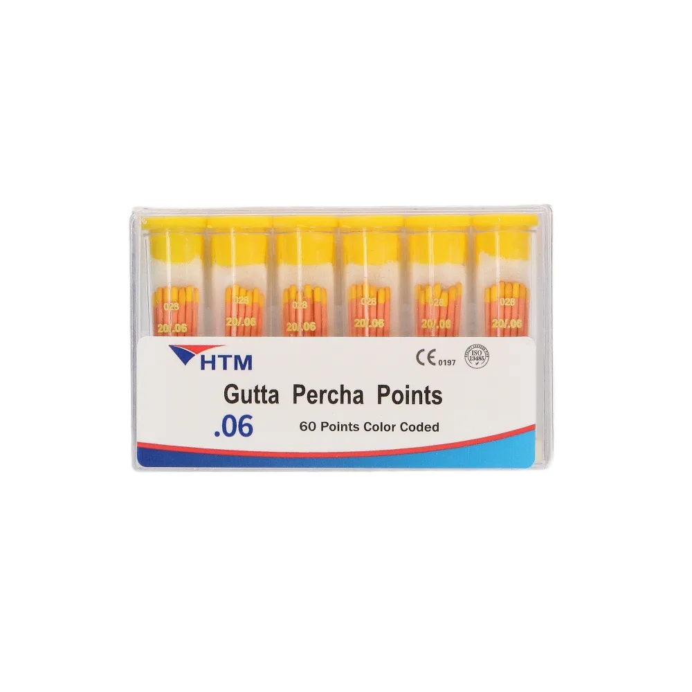 Штифты гуттаперчевые HTM .06, размер 20 (60 шт.), HTM Dent - высокоточные