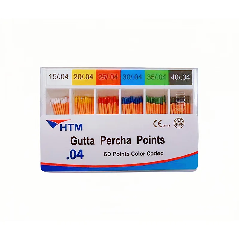 Штифты гуттаперчевые HTM .04, ассорти 15-40 (60 шт.), HTM Dent