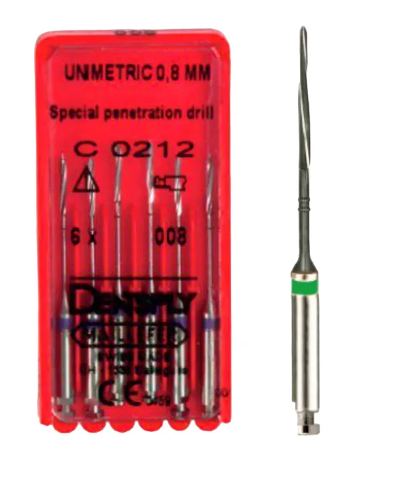 Unimetric пенетрационный дриль №210 зелен. 1 полоса (6 шт), Dentsply Sirona