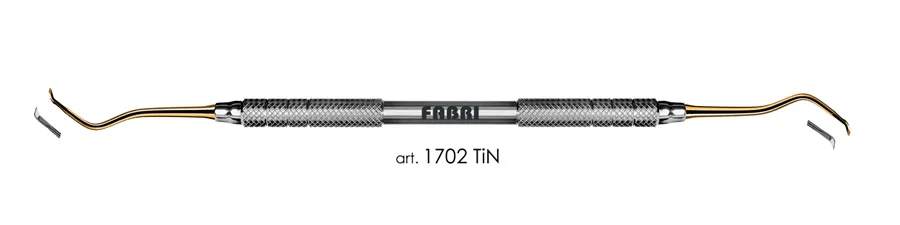 Долото 1702 TiN, ручка d 6 мм, Fabri - пародонтологическое, покрытие нитрид титана