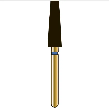 G848 конический с плоским торцом, длина 10 мм, ISO 031, хвостовик FG ISO 314, зернистость 150, черное кольцо (5 шт.), Diatech - бор алмазный