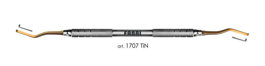 Мотыга 1707 TiN, ручка d 6 мм, Fabri - для удаления зубного камня, покрытие нитрид титана