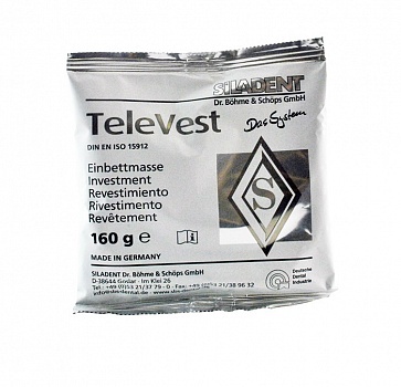 TeleVest (5 кг = 32 x 160 г) - паковочная масса для отливки телескопических коронок, порошок
