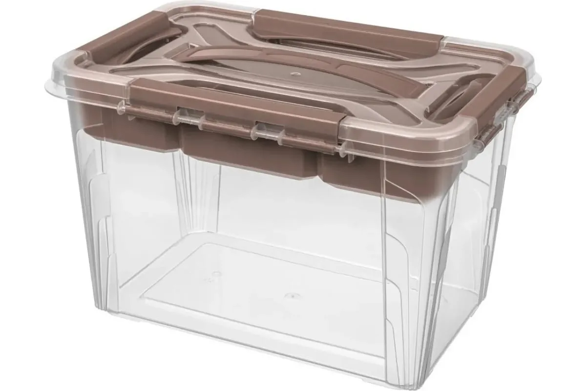 Универсальный ящик Econova Grand BOX с замками и вставкой органайзером, 290x190x180 мм, 6.65 л 433224230